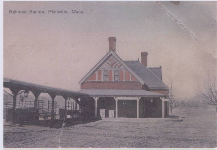 Postcard Plainville Railroad Station